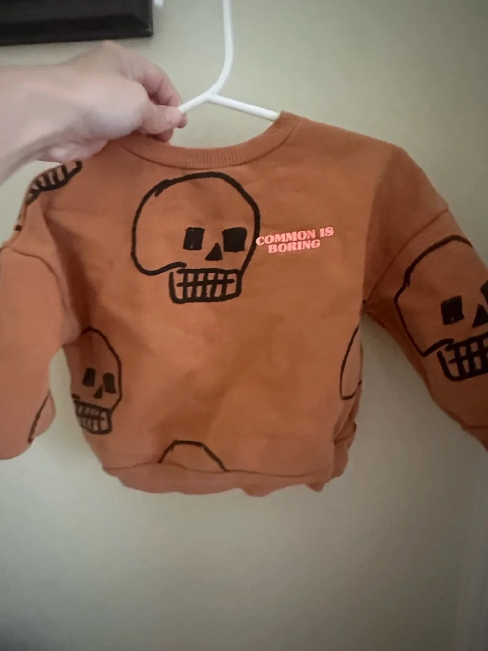 Zara “common is boring” skeleton sweatshirt